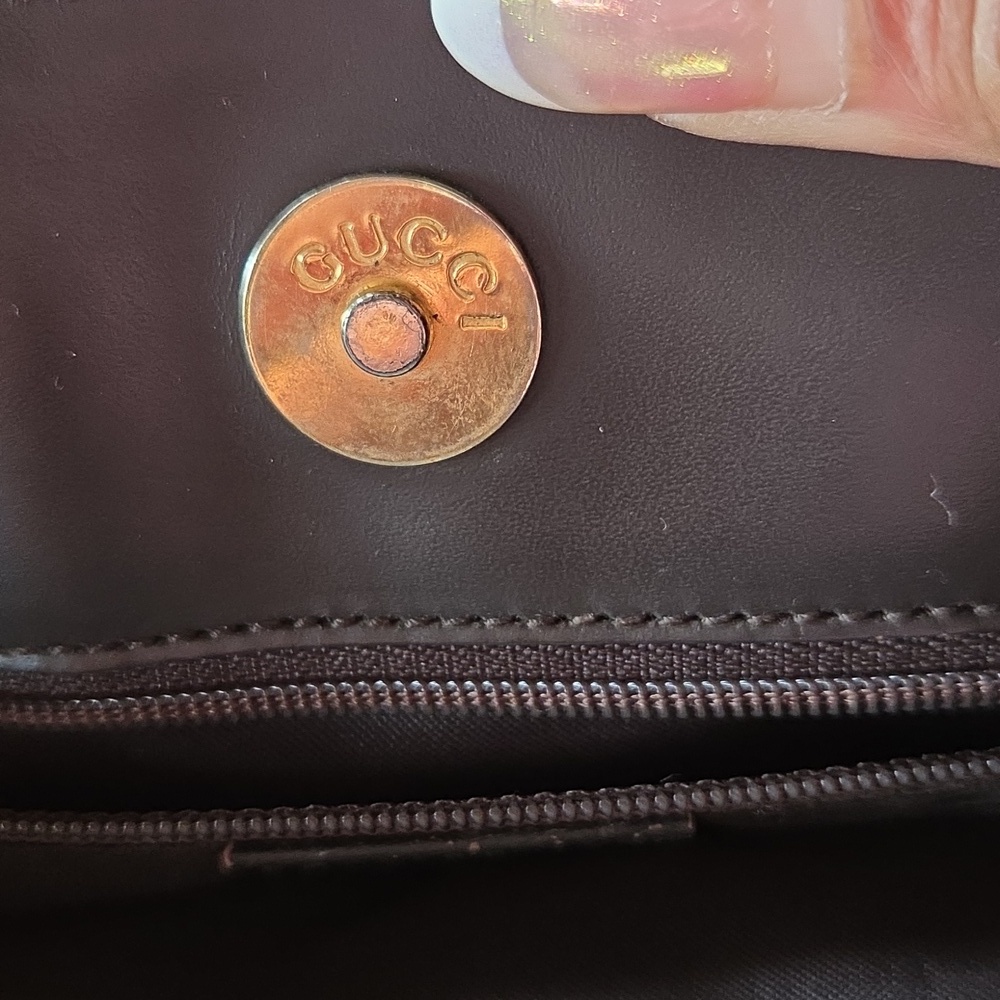 Gucci Dark Brown GG Pattern Tote - Picture 4 of 9